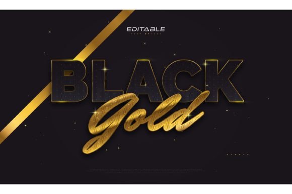 Download Luxurious Black and Gold Text Effect - Premium Bundle