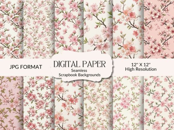 Download Seamless Cherry Blossom Patterns - Blossom patterns Collection