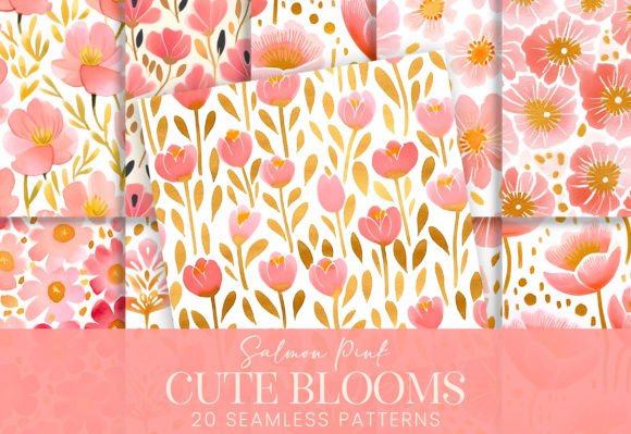 Download Cute Salmon Pink Floral Blossom Patterns - Blossom patterns Collection