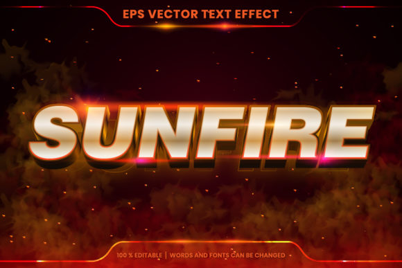 Download Editable Text Effect Sun Fire Words - Effect Collection